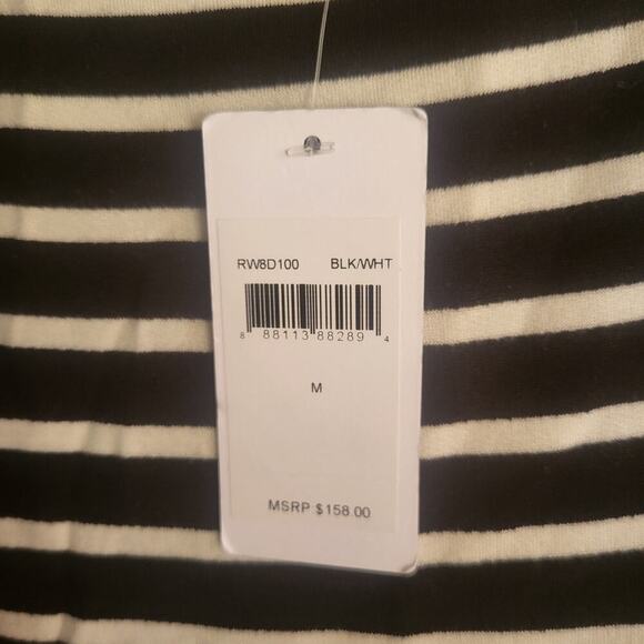 NWT $158 Splendid black and white striped dress Med basic capsule wardrobe - Picture 6 of 6
